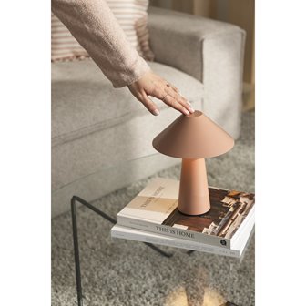 Lampka stołowa przenośna różowa Cannes IP44 do salonu 03